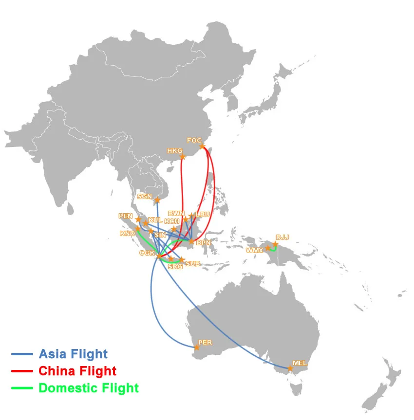 Global Network Route Map